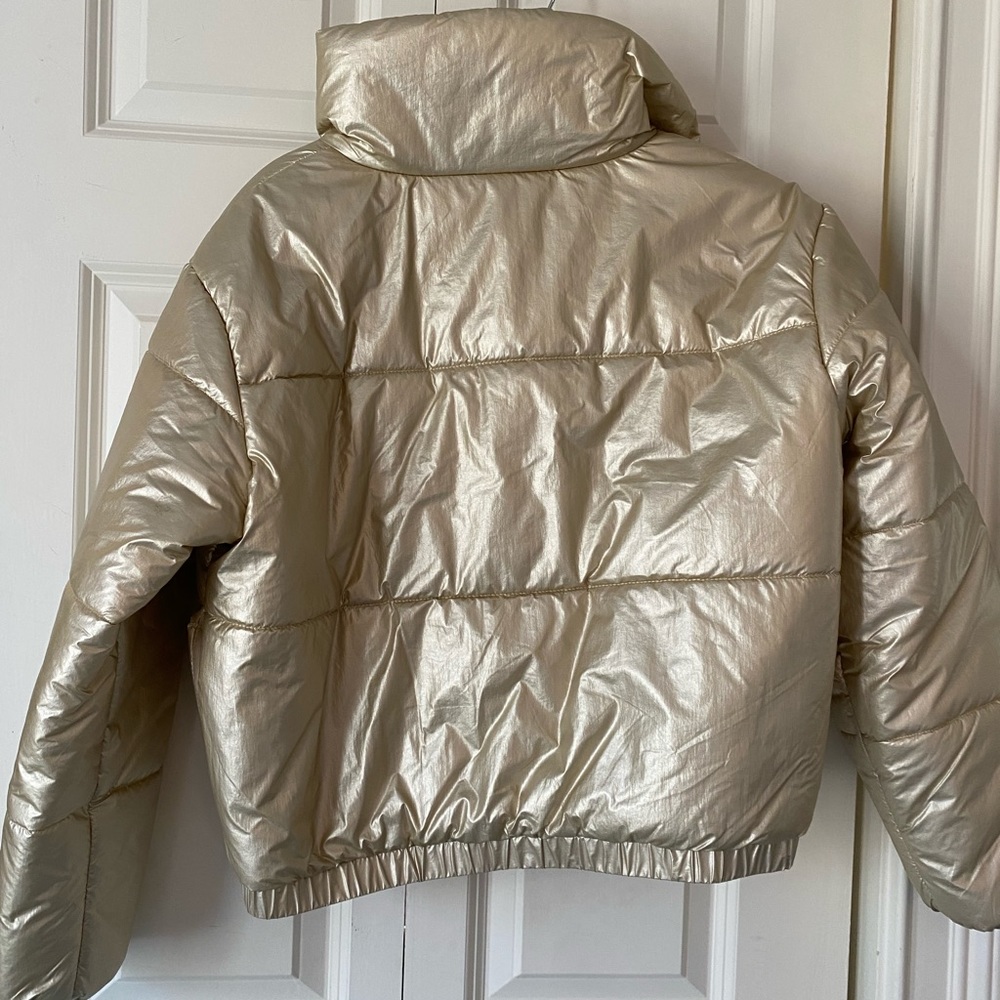 Wild Fable Womens Small gold puffer jacket